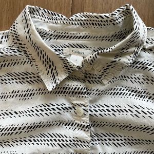 Caslon boyfriend fit striped button down, size S